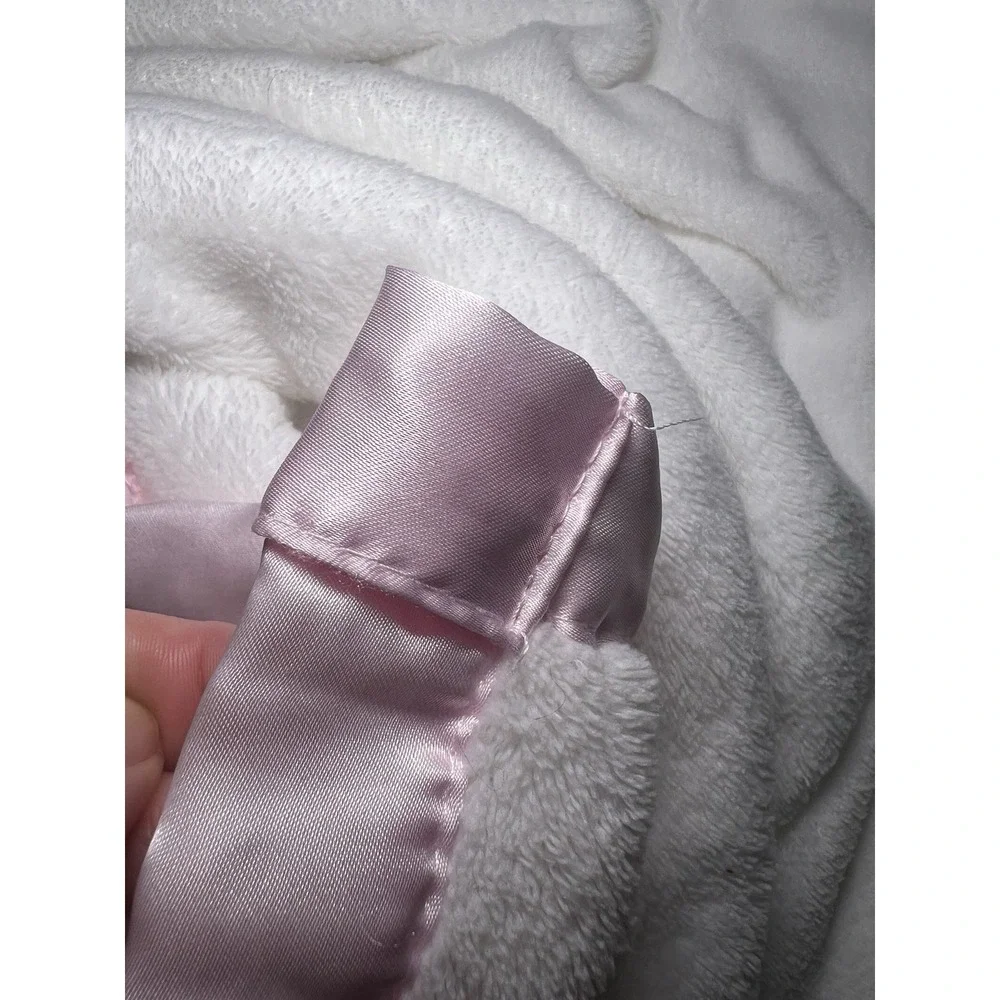 Nuby White Pink‎ Bunny Rabbit Security Blanket Lovey